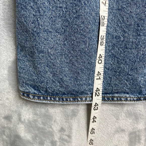 Zara Denim Dress Womens XL Blue Sleeveless Western Classic Button Front - Picture 9 of 10